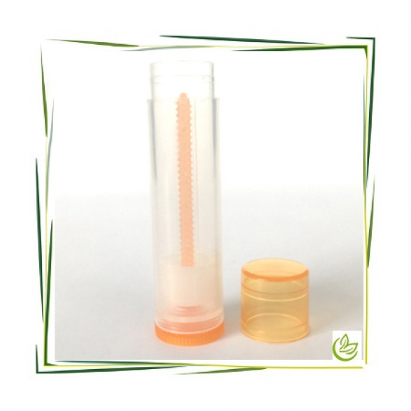 Lippenstifthülse rund Deckel orange